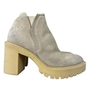 Dolce Vita Caster Suede‎ Leather Platform Block Heel Boots Womens Size 8